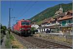 Bei Ligerz, auf dem letzten noch verblieben Einspurabschnitt der Strecke 210 Lausanne - Biel/Bienen sind die DB 139 350 und eine WRS 475 mit einem Kesselwagengazzug auf dem Weg in Richtung Biel/Bienne. 

11. Juli 2025