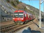 Noch im RM rot zeigt sich der BLS RBDe 566 in Hohtenn.