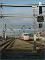 Ein ICE von Interlaken Ost nach Berlin Ostbahnhof erreicht von Wilerfeld kommend Bern Wankdorf.