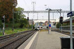 Seelinie Rorschach - Arbon - Romanshorn - Kreuzlingen - Stein am Rhein - Schaffhausen: Einfahrt des Thurbo GTW 2/8 762 in Kreuzlingen; im Vergleich zum Bild von 2001 hat sich die Landschaft komplett