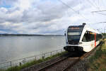 Seelinie Rorschach - Arbon - Romanshorn - Kreuzlingen - Stein am Rhein - Schaffhausen: Thurbo GTW 2/8 795 zwischen Ermatingen und Mannenbach Salenstein.