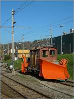 Auch im Winter 2017/18 im Einsatz: die CE Xrot 91 (SWS MFO Boschung 1910/1966 (ex L 401)  Bloany, den 17.