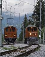 50 Jahre Blonay Chamby - Bndnertag im Saaneland: Ein Hhepunkt des Tages: die Parallelfahrt der beiden Bernina Loks Ge 4/4 81 und 182 in Gstaad.
14. Sept. 2018