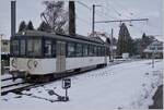 Der MOB Be 4/4 1006  Bipperlisi  ist als Regionalzug 2320 von Montreux nach Les Avants unterwegs verlässt nach einem kurzen Halt Fontanivent.