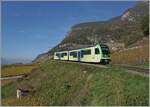 Der TPC ASD ABe 4/8 471 ist in den Weinbergen oberhalb von Aigle auf dem Weg nach Aigle.
Hier als Bildvariante mit etwas mehr Landschaft. 
 
2. Nov. 2024
