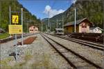Am Bahnsteig von Le Chtelard.