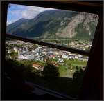 Wildes Gelände rund um die Martigny-Châtelard-Bahn.