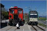 Nebenbahn-Idylle am Jurasüdfuss in Pampigny-Sévery: Zwischen Apples und L'Isle wird der Zweistundentakt (!) in der Hauptverkehrszeit bis zum Halbstundentakt verdichtet; das Bild zeigt den