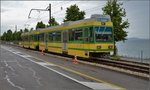 Besonders schön gelegen ist der übriggebliebene Rest der Neuenburger Tram entlang des Neuenburger Sees nach Boudry.