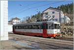 Seit 74 Jahren im Einsatz: der TRN (ex cnm) transN BDe 4/4 N 3, hier beim Wenden in Les Brenets.