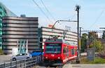 Endstation: ABe 2/6 632 trifft am 10.10.2025 im Bahnhof La-Chaux-de Fonds ein