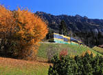 Im Flachland ist es neblig, doch die Wengeralpbahn fährt in die Sonne.