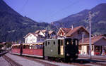 An 800mm gauge BOB locomotive of the Schynige Platte railway.