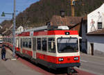 WB/BLT: Pendelzug mit dem BDe 4/4 13 anlässlich der Ortsdurchfahrt Oberdorf am 1.