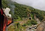 Dampfbahn Furka Bergstrecke: Bei unheimlichem Wetter Aufstieg in die Wolken, d.h.