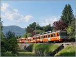 Der FLP Be 4/12 N° 22  Malcantone  als S 60 187 auf der Fahrt von Lugano nach Ponte Tresa kurz nach der Kreuzungsstation Cappella Agnuzzo.