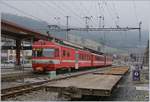 Der AB BDe 4/4 44 fährt in Appenzell nach Gossau ab.