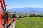 Appenzellerbahnen - Abstieg ins Rheintal nach Altstätten Stadt.