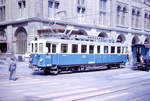 Ehemalige Vereinigte Bern-Worb-Bahnen VBW, Bern Kornhausplatz - Bolligen - Worb-Linie: Der frisch revidierte VBW Triebwagen 38 auf dem Kornhausplatz in Bern, 1.Mai 1966 