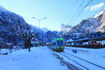 BLS Lötschberger-Züge 117 und 106 im eiskalten Kandersteg, 7.Januar 2021 