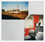 Der RAe TEE II als Zweiklasszug (RABe TEE II) im TGV Zubringer-Verkehr in Frasne in den letzen Betreibstagen von innnen und aussen.