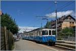 Der MOB ABDe 8/8 4004  Fribourg  verlässt als Regionalzug 2327 Chrenex.