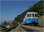 Der MOB ABDe 8/8 4002 VAUD mit seinem Regionalzug 2224 kurz nach Chernex auf der Fahrt nach Zweisimmen.