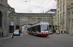 Am 16.03.2018 verläßt der Be 4/8 33 den Bahnhof St.