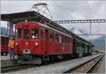 50 Jahre Blonay Chamby - Bündnertag im Saaneland: Obwohl der Bernina-Bahn ABe 4/4 35 immer etwas im Schatten der Ge 4/4 182 steht, bietet er auch gelungene Motive.