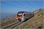  Fernverkehr  auf der Train de Vignes Strecke: der für den Fernverkehr beschaffte SBB Flirt3 RABe 523 503  Mouette  (RABe 94 85 0 523 503-6 CH-SBB) ist als S7 auf der Train de Vignes Strecke