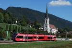 SBB: Regionalzug nach Biel mit einem RABe 526 Stadler GTW bei Court im Berner Jura am 7.