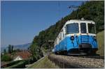 Der MOB ABDe 8/8 4002 VAUD mit seinem Regionalzug 2224 kurz nach Chernex auf der Fahrt nach Zweismmen.