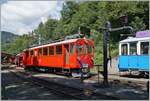 Der RhB Abe 4/4 N° 35 ist heute  nur  zum Rangierdienst in Chaulin im Einsatz.