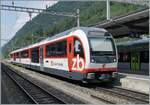 Der Zentralbahn Triebzug ABeh 161 015  Fink  wartet in Interlaken Ost als R70 auf die Abfahrt nach Meiringen. 

8. Aug. 2024