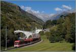 Ein MGB  Komet  von Zermatt auf dem Weg Richtung Visp bei Neubrück.