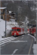 Zugskreuzung in Fiesch.