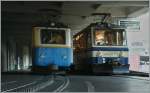 Rochers de Naye Triebwagen in Montreux: Be 2/4 204 und Be 4/8 304 am 12.10.2011