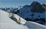 Von Zahn zu Zahn durch Eis und Schnee: die Rochers de Naye Bahn, hier kurz nach Jaman.