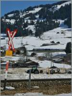 Vor wenigen Minuten fuhr der der Goldenpass Zug von Montreux nach Zweisimmen hier vorbei...