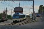 Ein MOB Panoramic Express mit dem Ast 116 an der Spizte beim Halt in Chamby, des Empfangsgebäude wunderschön restauriert worden ist.