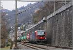 Die von der SBB Cargo angemietete 193 080 ist bei Veytaux-Chillon mit einem Güterzug auf dem Weg in Richtung Wallis.

4. Februar 2026