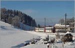 Ein TPF Regionalzug bei Châtel St-Denis.