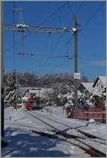 Ein TPF Regionalzug erreciht Châtel St-Denis.