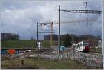 Während links im Bild der neue Bahnhof von Châtel entsteht, ist er TPF-SURF von Bulle kommend auf dem Weg zum alten Bahnhof (der sich hinter meinem Rücken befindet), die Strecke nach