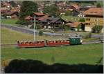 Wie bei Bergbahnen so blich verkehren bei starkem Andronagn an Fahrgsten statt einem gleich mehrere Zge, so dass der SPB 647 kurz nach der Abfahrt in Wilderswil gleich in drei Versionen