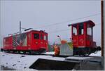 Die KWO/MIB Gem 4/4 12, ehemals CJ und der MIB/KWO Schneepflug X 10 sind in Innertkichen abgestellt. 

16. März 2021