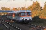 MAN - Schienenbus (Osning-Bahn e.V.) kommt von seiner Ausflugfahrt aus Hamburg zurück und ist auf den Weg nach Verden (Aller).