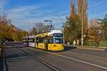 Aus Richtung Weiensee kommend hat der Wagen 1583 den Groteil der Fahrt als Linie 27 zum Krankenhaus Kpenick bereits hinter sich.