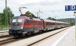 ÖBB Railjet 1116 201 in Traunstein am 29.07.2020.