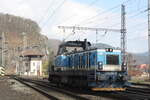 714 202 von Ceske Drahy auf Rangierfahrt im Bahnhof Decin hl.n.